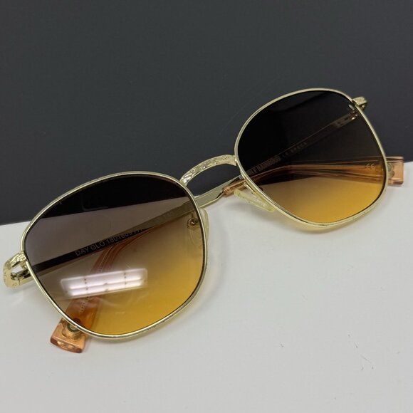 Le Specs Double Rainbouu Day Glo Gold Sunglasses